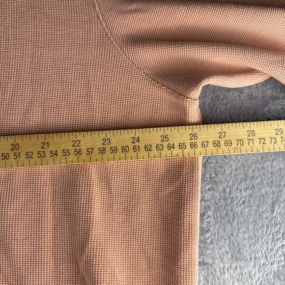 Alo Waffleknit Hoodie Dusty Pink Athleisure Oversized Boxy Preppy Large? - Picture 6 of 7